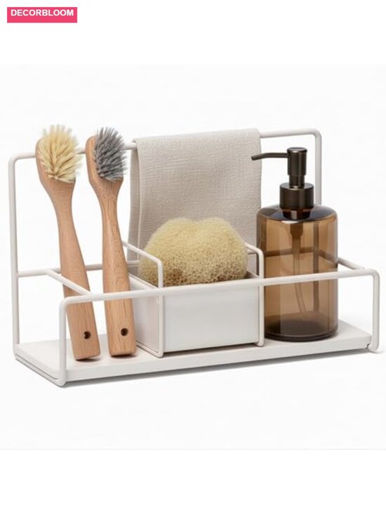 Other - Powder Coated Metal Sponge Holder with Drying Stone for Kitchen Sink